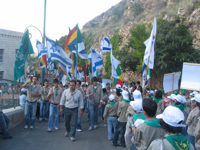Israeli Druze Scouts march to Jethro's tomb (Wikimedia Commons)
