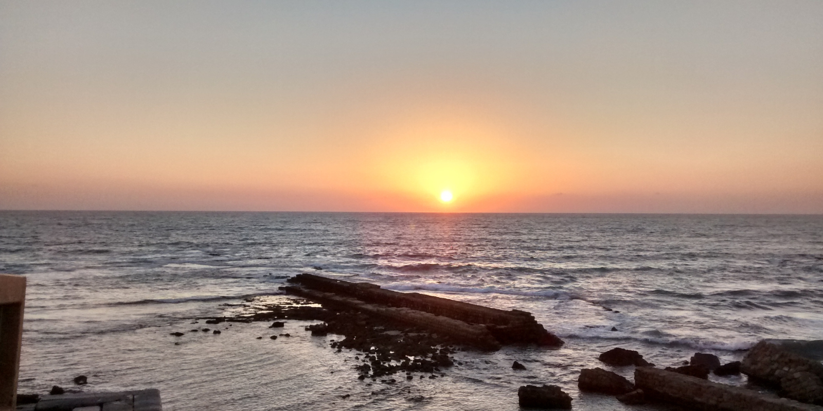 Sunset over the Mediterranean Sea (photo credit, Howie Mischel)