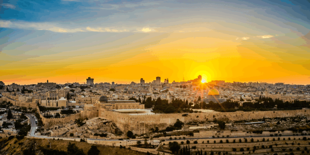 Jerusalem bathed in golden light (Shutterstock.com)