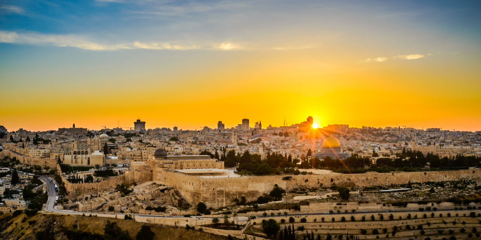 Jerusalem bathed in golden light (Shutterstock.com)