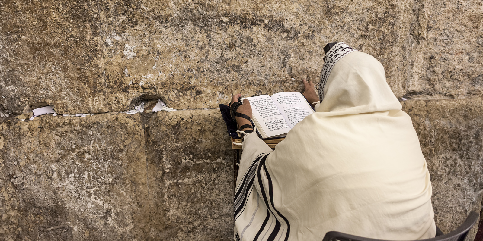 A man prays by the Western Wall in Jerusalem (Shutterstock.com)