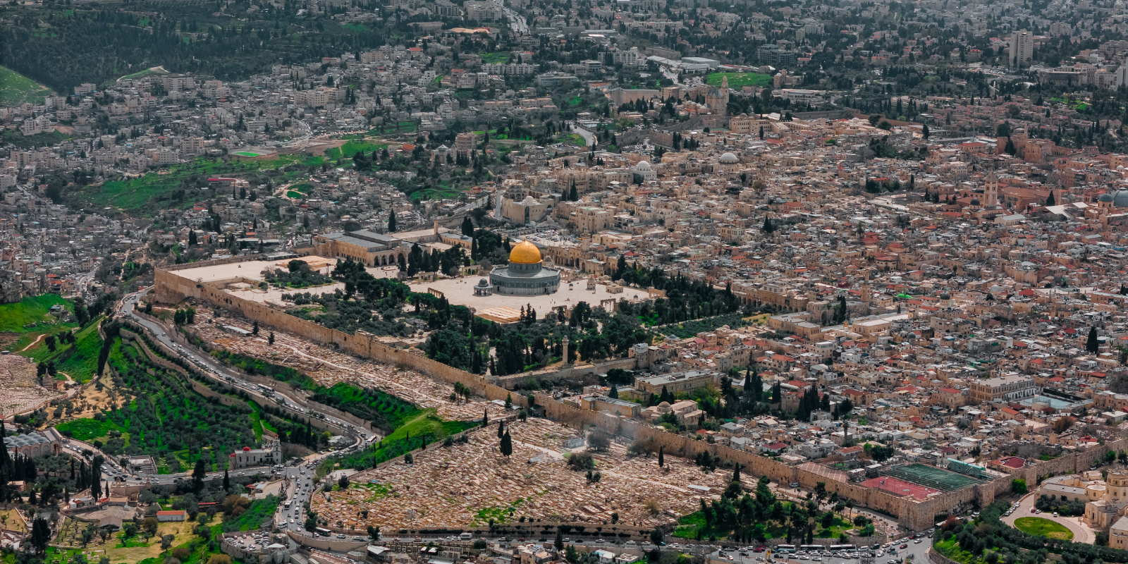 Aerial view of the Temple Mount, Mount Moriah, in Jerusalem (Shutterstock.com)