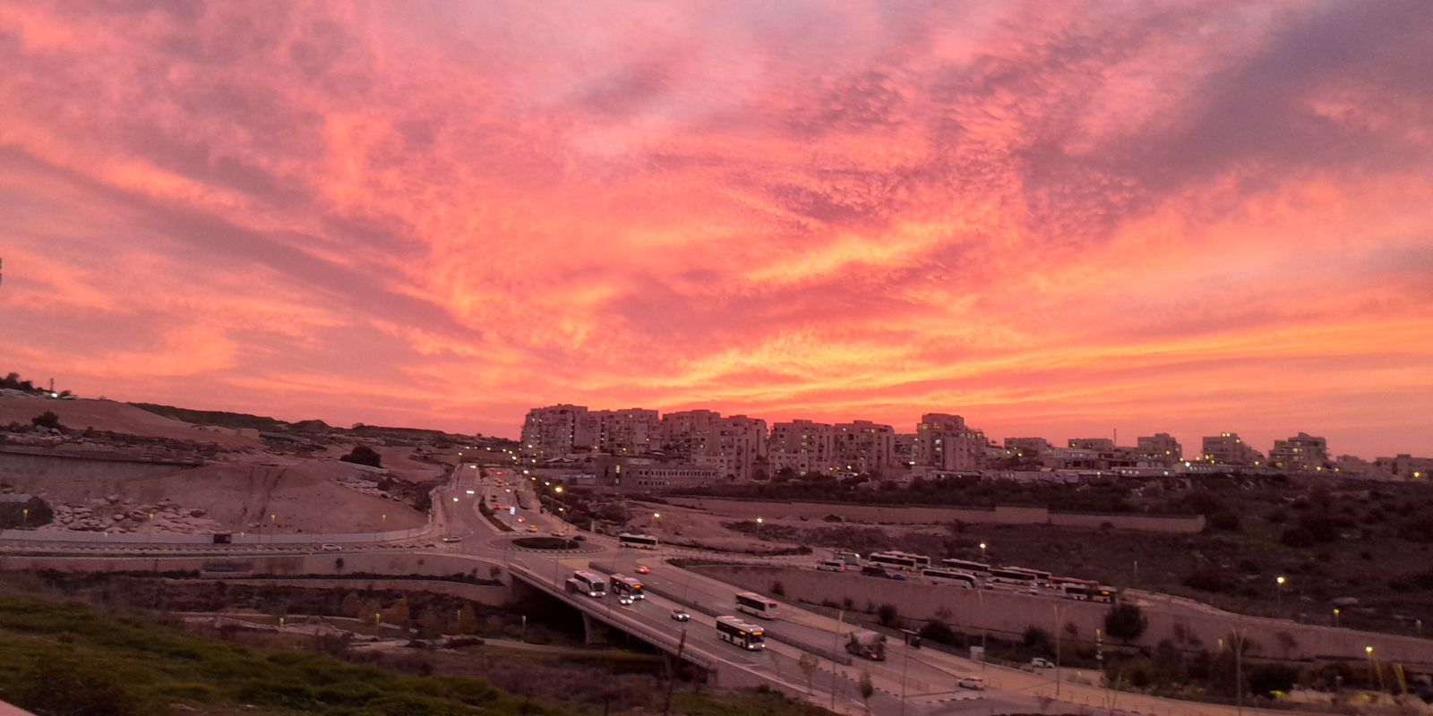 Sunset over Beit Shemesh, Israel (Shutterstock.com)