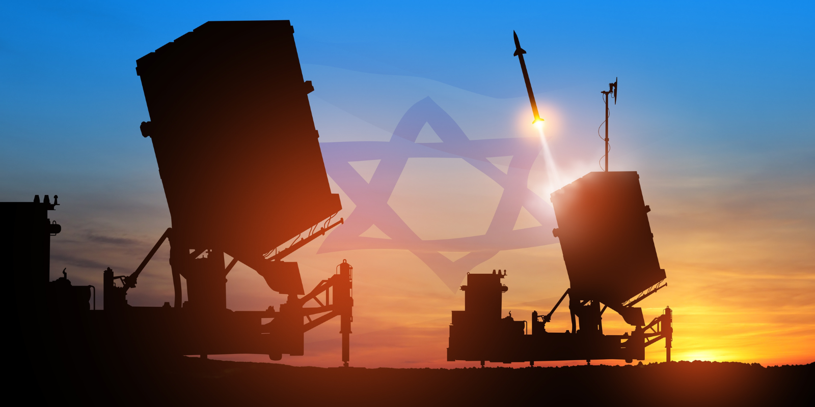 Israel's Iron Dome air defense missile launches (Shutterstock)